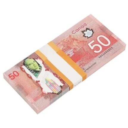 Prop Canadian Money 50s |CANADIAN DOLLAR CAD BANKNOTES PAPER PLAY MONEY MOVIE PROPS