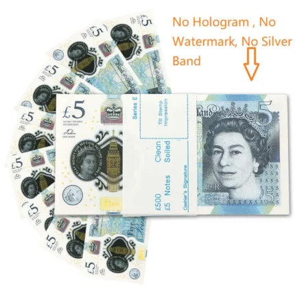High imitation pound £5 prop banknote model (100 photos)|Film and television shooting/display/teaching