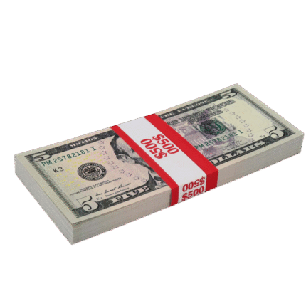 5 【500$】Dollar Bill for Sale | Prop Movie Money US 5 Dollars Full Print