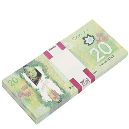 Prop Canadian Money 20s |CANADIAN DOLLAR CAD BANKNOTES PAPER PLAY MONEY MOVIE PROPS